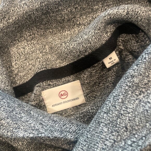 NWOT AG Adriano Goldschmied Men's M Cowl Neck Sweater Heather Gray Lightweight - Picture 2 of 6